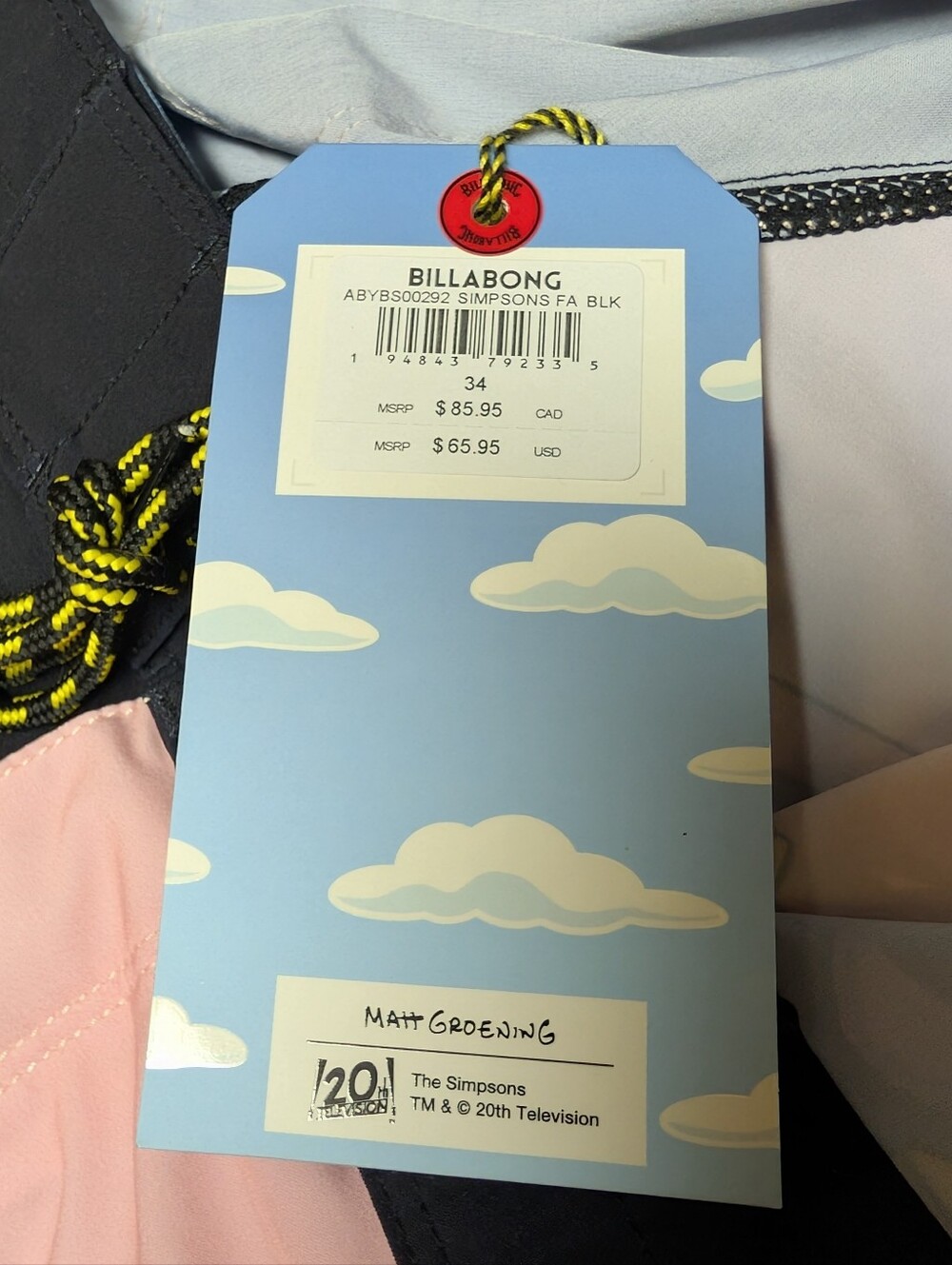 The Simpsons x Billabong "Family Couch" Pro Boardshorts *Limited Edition* NWT - Picture 16 of 16